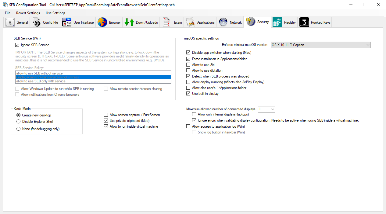 Safe Exam Browser - Windows User Manual